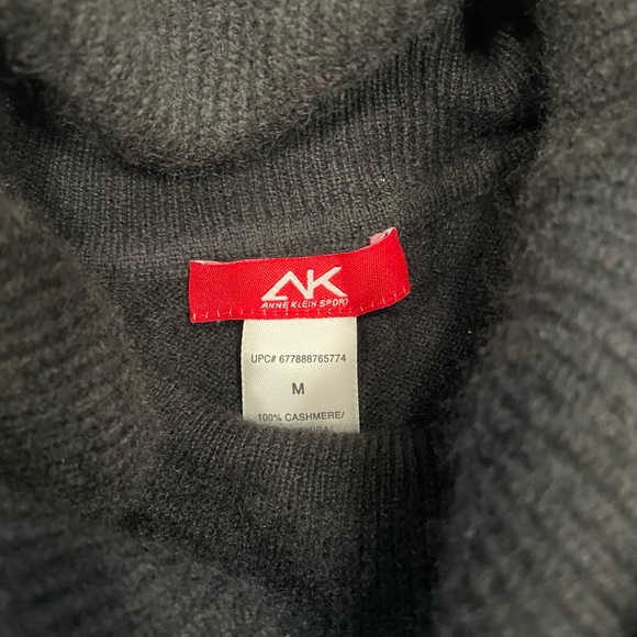 Cashmere. Anne Klein Sport Black Cowl Neck Sweater - Picture 5 of 6